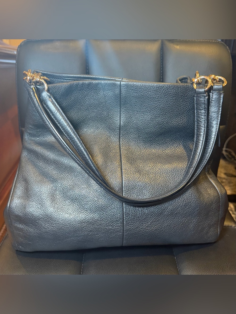Coach Black Leather Satchel